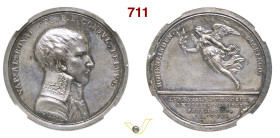 NAPOLEONE I, Imperatore (1804-1814) Medaglia 1802 per la pace di Amiens. Opus Bückle Bramsen 196 Ag mm 40 RR • In slab NGC MS 62