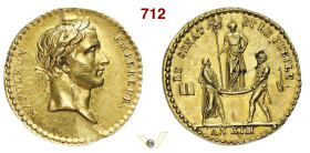 NAPOLEONE I, Imperatore (1804-1814) Medaglia A. XIII (1804) per l'incoronazione a Milano. Opus - Au g 1,95 mm 14 RR SPL