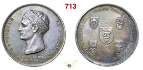 NAPOLEONE I (1804-1814) Medaglia 1805 per l'incoronazione a Milano. Opus Manfredini Bramsen 421 Ag g 44,03 mm 42 R • Colpetto al bordo q.SPL