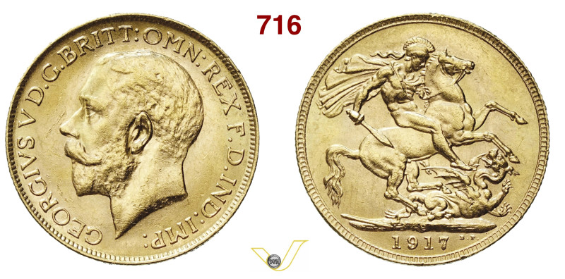 AUSTRALIA GIORGIO V (1910-1936) 1 Sovrana 1917 P (Perth) Kr. 29 Au g 7,99 mm 22 ...