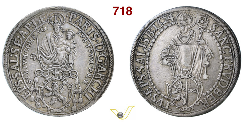 AUSTRIA PARIS VON LODRON (1619-1653) Tallero 1624 Dav. 3504 Ag g 28,49 mm 40 • P...