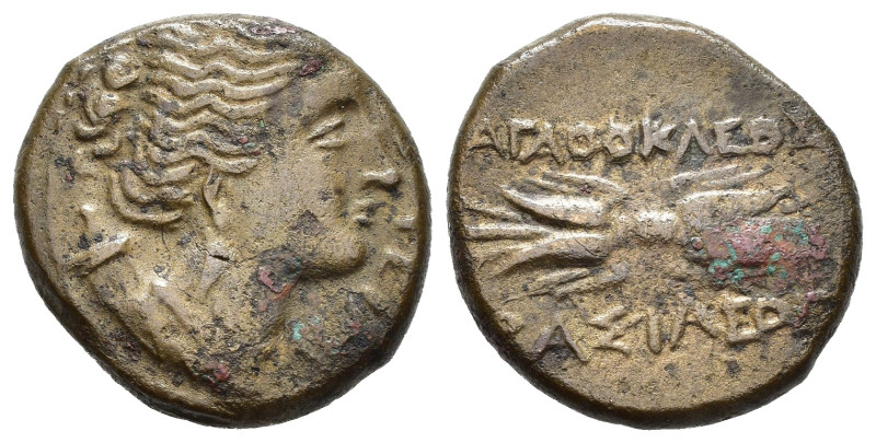 Magna Grecia. Sicilia. Siracusa. Agatocle (IV periodo) 295-289 a.C. AE (6,75 g -...