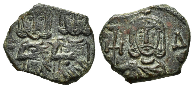 SIRACUSA. Impero Bizantino. Costantino V (741-755). Follis. AE (2,31 g). Busti c...