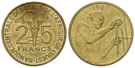AFRICA DELL'OVEST. Etats de l'Afrique de l'ouest. 5 Francs 1980 ESSAI (prova). FDC