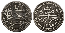 ALGERIA. Mahmud II (1808-1839 AD). 1/4 Budju AH1245. KM#67. BB
