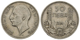 BULGARIA. Boris III (1918-1943). 50 Leva 1934. Ni. KM#44. BB