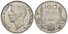 BULGARIA. Boris III. 100 Leva 1934. BB+