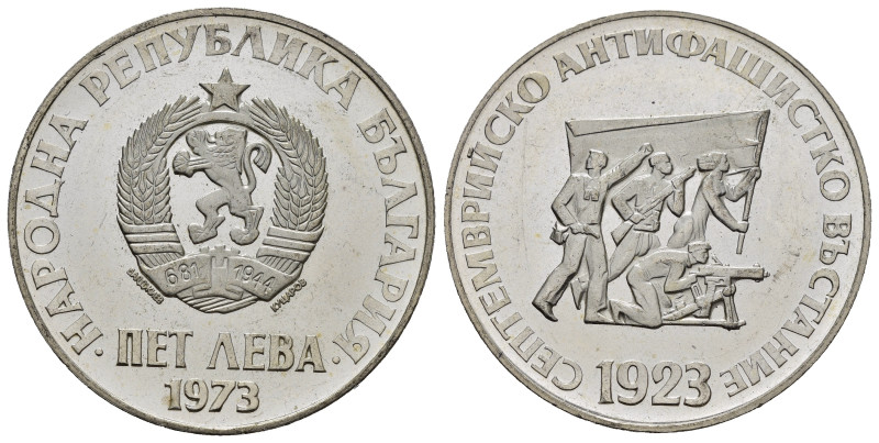 BULGARIA. 5 Leva 1973 "Anniversary Anti-fascist uprising of september 9, 1923". ...