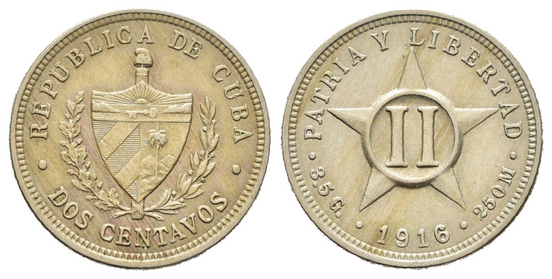 CUBA. 2 Centavos 1916. SPL+