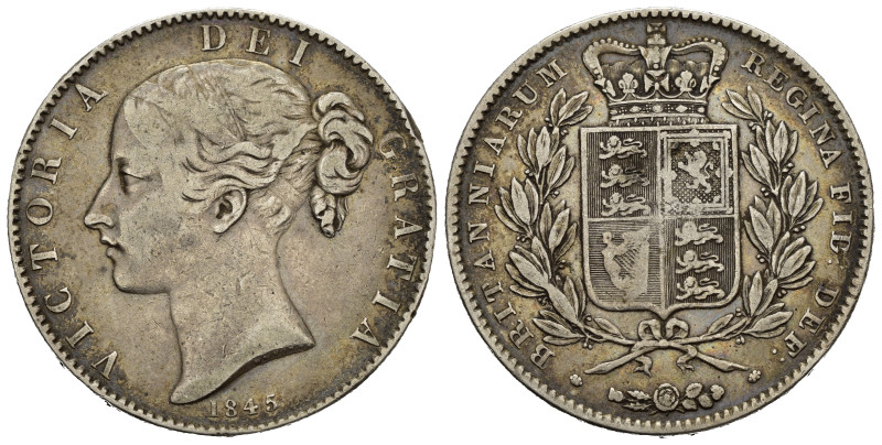 GRAN BRETAGNA. Victoria (1837-1901). Corona 1845. Ag (27,98 g). BB