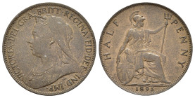 GRAN BRETAGNA. Victoria. 1/2 penny 1895. SPL