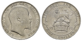 GRAN BRETAGNA. Edoardo VII. Shilling 1910. Ag. qFDC