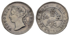 HONG KONG. Victoria. 5 cents 1895. Ag. BB+