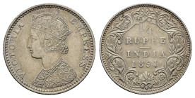INDIA BRITANNICA. Victoria. 1/4 rupia 1891. Ag. SPL