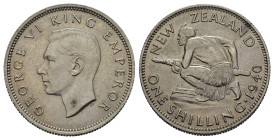 NUOVA ZELANDA. Giorgio VI. Shilling 1940. SPL