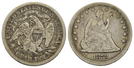 STATI UNITI. 1/4 Dollar 1878 Liberty Seated. Ag. MB