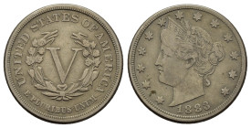 STATI UNITI. 5 cents Liberty Head 1883. qBB
