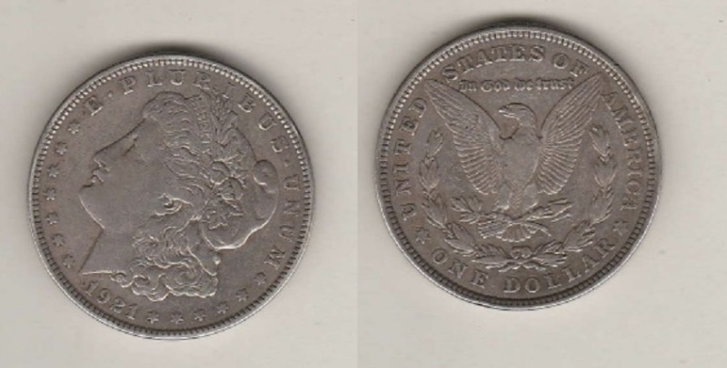 STATI UNITI. Dollaro Morgan 1921. KM 110. BB