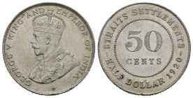 STRAITS SETTLEMENTS. Giorgio V. 50 cents 1920. SPL+