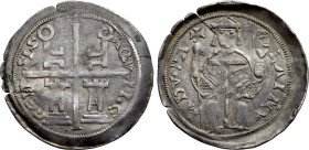 AQUILEIA. Raimondo della Torre (1273-1299). Denaro. Ag (1.09 g - 22 mm). D/ AQVILЄGЄNSIS; Croce patente, con chiavi nei quarti superiori e torri nei q...