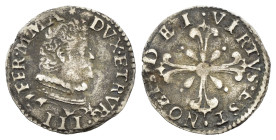 FIRENZE. Ferdinando I De Medici (1587-1609). 1/4 di Giulio. Ag (0,54 g). BB