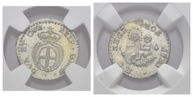 GENOVA. Dogi biennali, III fase (1637-1797). 8 denari 1793. Mi. In Slab NGC - MS 65