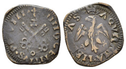 L'AQUILA. Stato Pontificio. Innocenzo VIII (1484-1492) Giovanni Battista Cybo. Cavallo. Cu (2,33 g). MIR 495/1. BB+