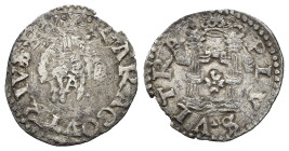 NAPOLI. Carlo V (1516-1556). Cinquina Ag (0,61 g). Sigla A. Magliocca 74. RR. qBB