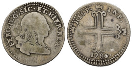 PALERMO. Regni di Sicilia. Ferdinando III di Borbone (1759-1816). 3 Tarì 1786. Ag (6,37 g). Gig.52. RRR. MB