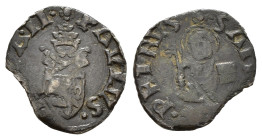 ROMA. Paolo II (1464-1471). Picciolo con San Pietro. Mi (0,67 g). Stemma semiovale - Mezza figura del Santo. MIR 420. qBB