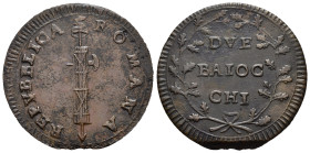 ROMA. Repubblica Romana (1798-1799). 2 Baiocchi. Cu (14,84 g). qSPL