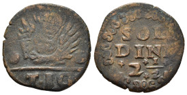 VENEZIA. Candia (1611-1619). 2 1/2 soldini o 10 tornesi. AE (4,27 g). Paol.878; Mont.159-162. qBB