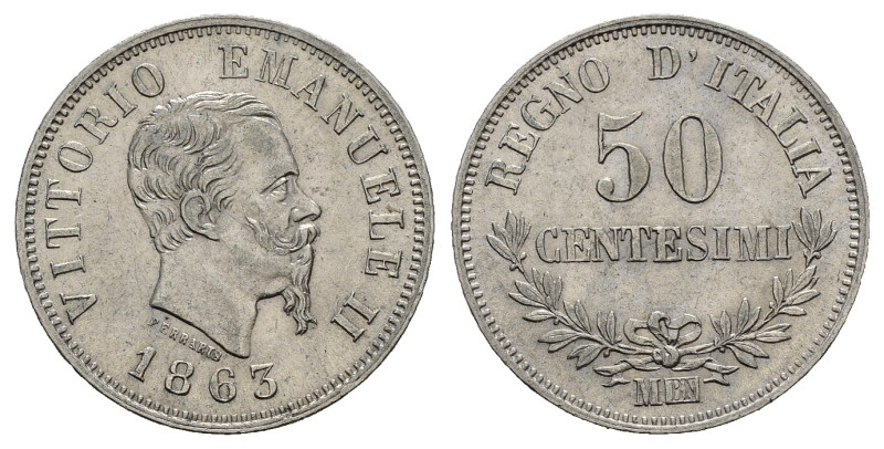 Regno d'Italia. Vittorio Emanuele II (1861-1878). Milano. 50 centesimi 1863 M "V...