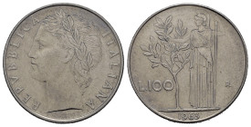 Repubblica Italiana. 100 lire 1963 "Minerva". Ac. Debolezze di conio al D/. FDC