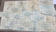 ITALIA. Cassa di risparmio di Pisa. Lotto di 36 assegni anni 1943-1944. MB