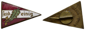 MEDAGLIE ESTERE – AUSTRIA – 1933/1938, Distintivo del fronte studentesco (osterreich vaterlandische front abzeichen) “SIATE UNITI” (feid einig), reali...