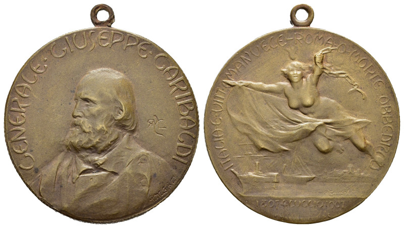 Medaglie Italiane. Regno d'Italia. Medaglia 1907 Generale Giuseppe Garibaldi. AE...