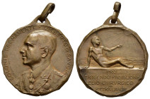 MEDAGLIE ITALIANE. REGNO D’ITALIA. UMBERTO II – PIETRA LIGURE, medaglia con appiccagnolo e anello, emessa nel 1930 per l’erezione del padiglione elio-...
