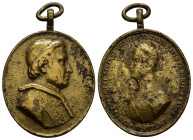 MEDAGLIE PAPALI – PIO IX (1846-1878), medaglia con appiccagnolo straordinaria emessa il 29 agosto 1847 a ricordo della lega doganale tra Stato Pontifi...