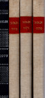AA.VV. - Soldi Numismatica. Rivista mensile di numismatica, Anni 1970 \73. completo 3 volumi. ril \ tela con tassello, 1 in similpelle con scritte. in...