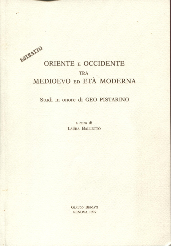 BLIZNYUL S. - I medici e la loro arte negli Stati crociati d' Oriente. Genova, 1...