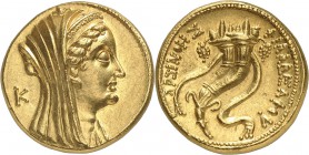 Afrique - Egypte Ptolémée VI (180-146) Octodrachme d’or - Alexandrie Exemplaire d’une qualité remarquable. Exemplaire de la vente Leu 38 du 13 mai 198...
