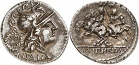 La Guerre Sociale (91-87) Denier - Corfinium (c. 90 av. J.-C.) D’une insigne rareté surtout avec ITALIA à l’exergue de l’avers. Exemplaire de la colle...