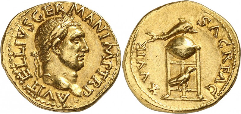 Vitellius (69)
Aureus - Rome (69)
Rarissime dans cette qualité - D’un style re...