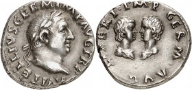 Vitellius (69) Vitellius Germanicus et Vitellia Denier - Rome (69) D’une qualité exceptionnelle pour ce type. Probablement le plus bel exemplaire conn...