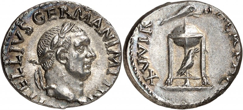 Vitellius (69) Denier - Rome (69) D’une qualité remarquable. Exemplaire de la Ve...