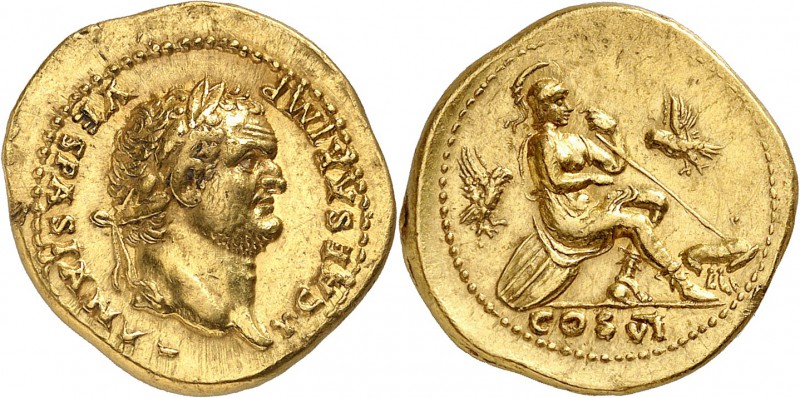 Titus (79-81) Aureus - Rome (77-78) Magnifique exemplaire. Deux légères marques ...