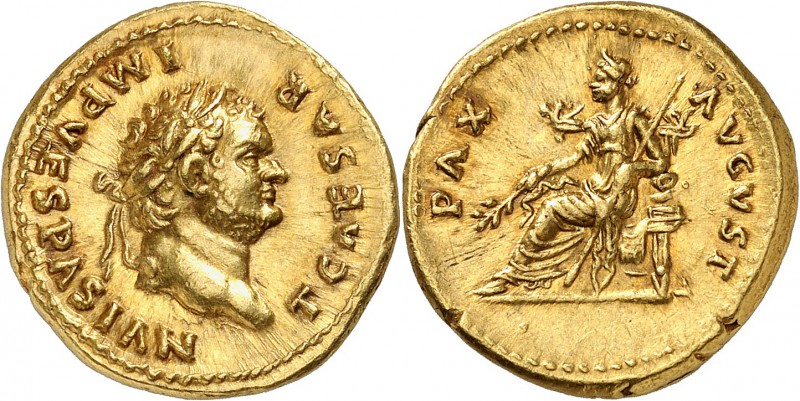 Titus (79-81) Aureus - Rome (75-79) D’une qualité remarquable. 7.44g - Cal. 749 ...