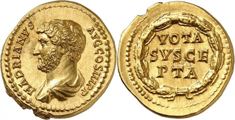 Hadrien (117-138) Aureus - Rome (134-138) Probablement une œuvre d’Antoninianos ...