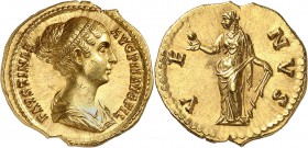 Faustine II Aureus - Rome (138-161) D’une qualité exceptionnelle et d’un style d’une extrême finesse. Exemplaire de la collection A.D. Moretti vente N...